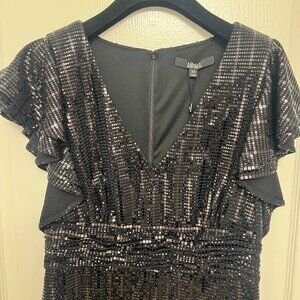 Badgley Mischka Black Sequin Cocktail Dress – Size 12 (New With Tags)